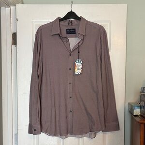 NWT Robert Graham Men's Burgundy Patterned Button Down Shirt